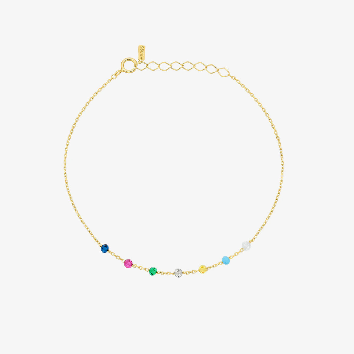 Outlet Genuine gemstone bracelet- rainbow!