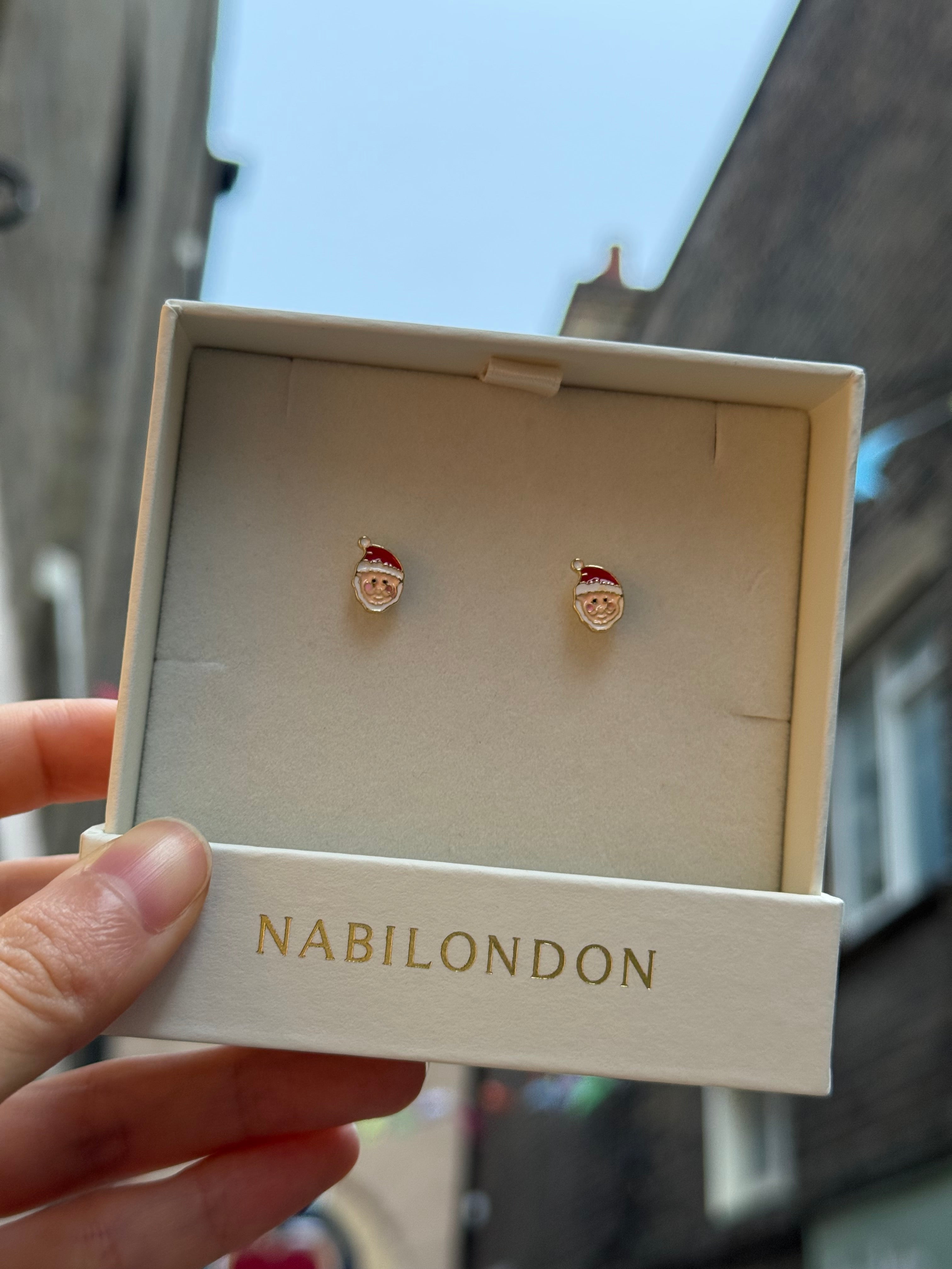 Christmas santa claus earrings