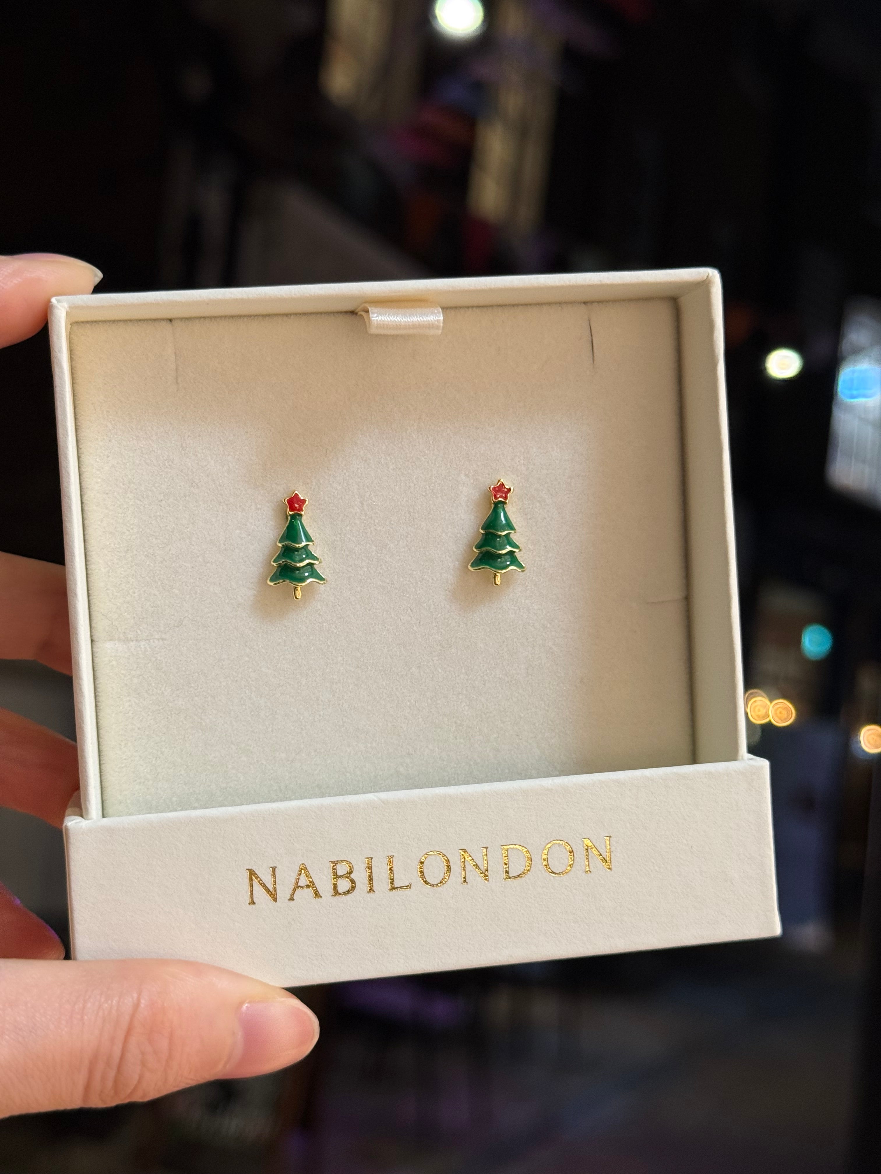 Christmas tree earrings