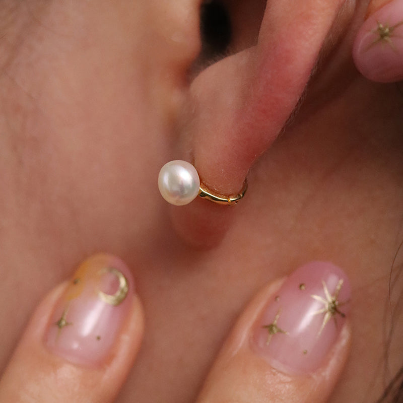 Fresh Water Pearl Huggie Earring