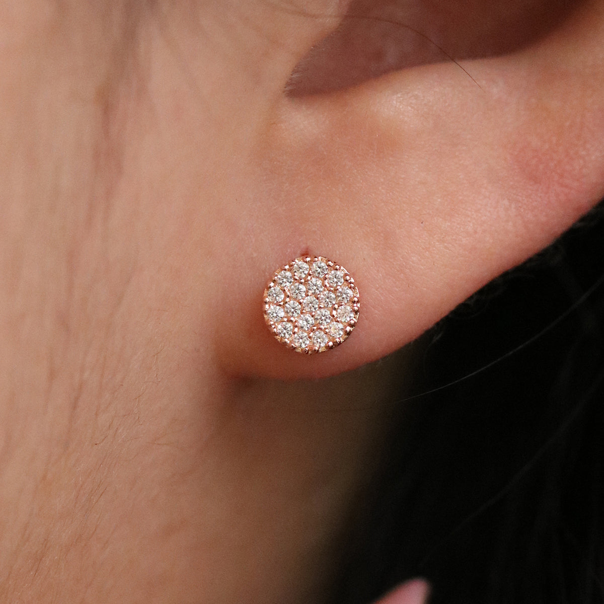 White Topaz Sparkle Set in Rose Gold