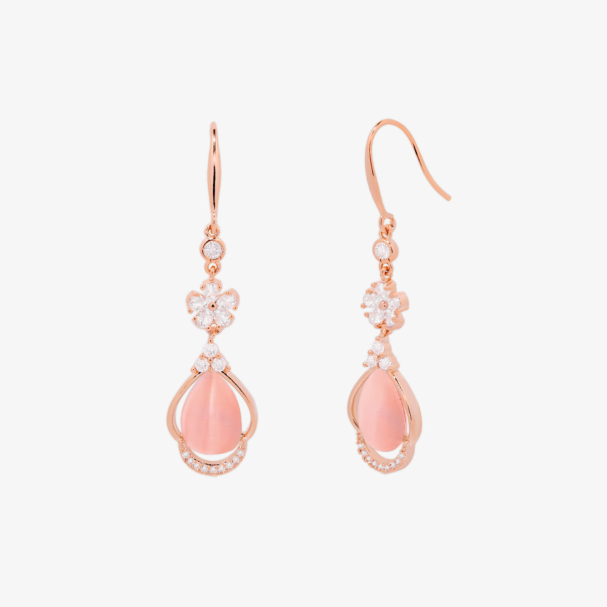 Mother of pearl hook drop earrings