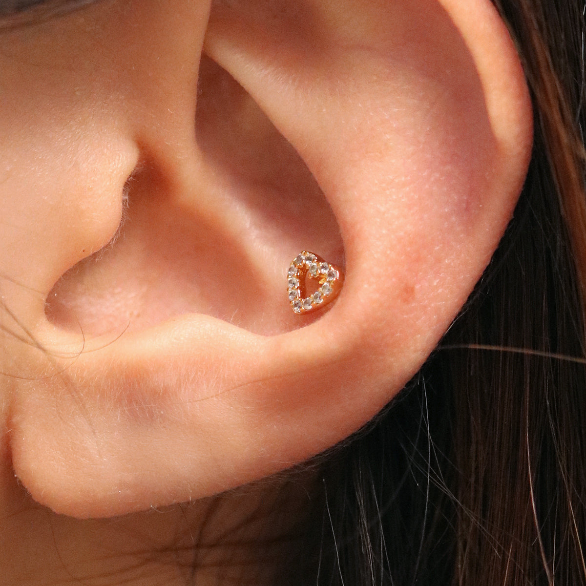 heart cubic piercing