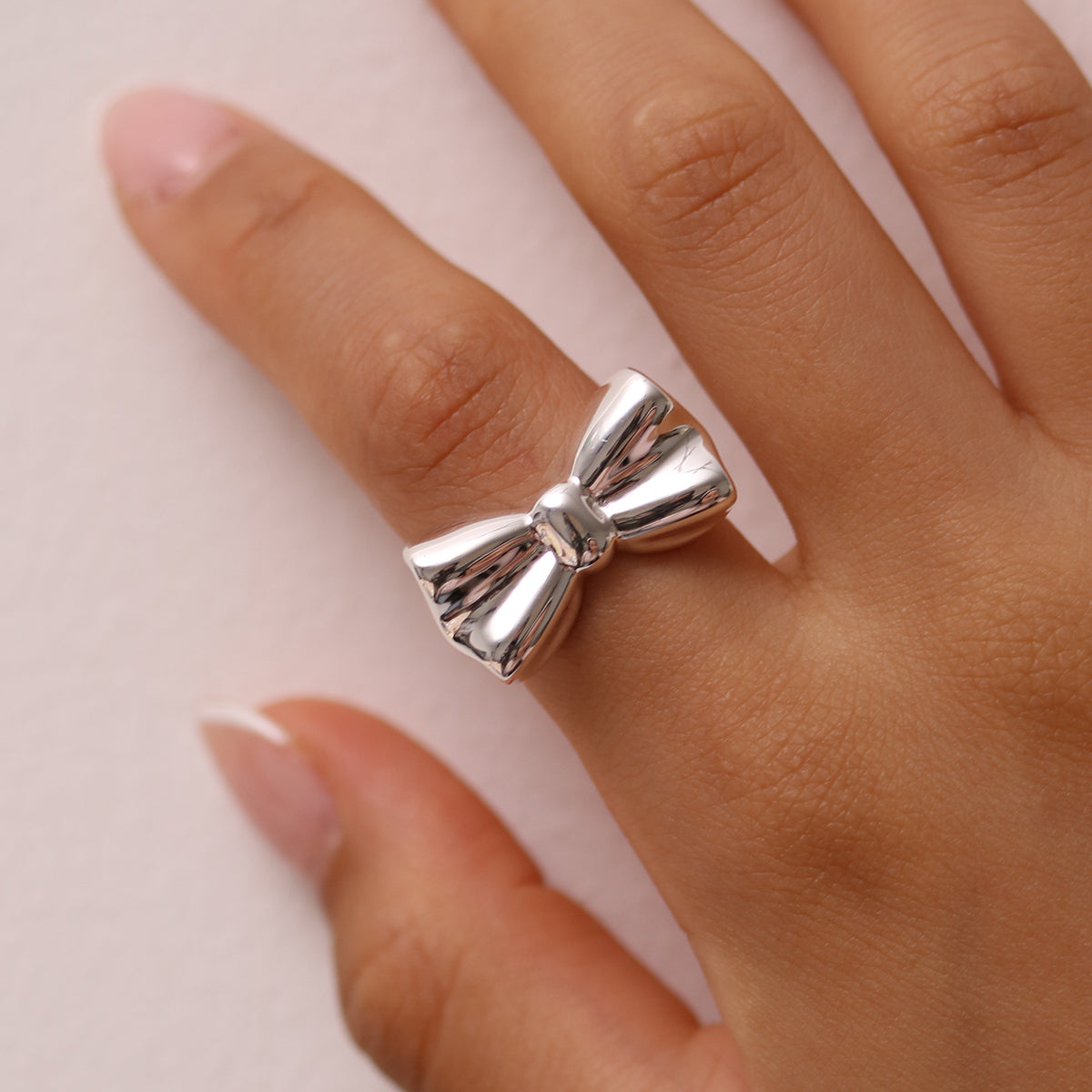 Big Bow Ring featuring a bold and elegant design with a large bow, crafted with precision to elevate any outfit and make a statement.