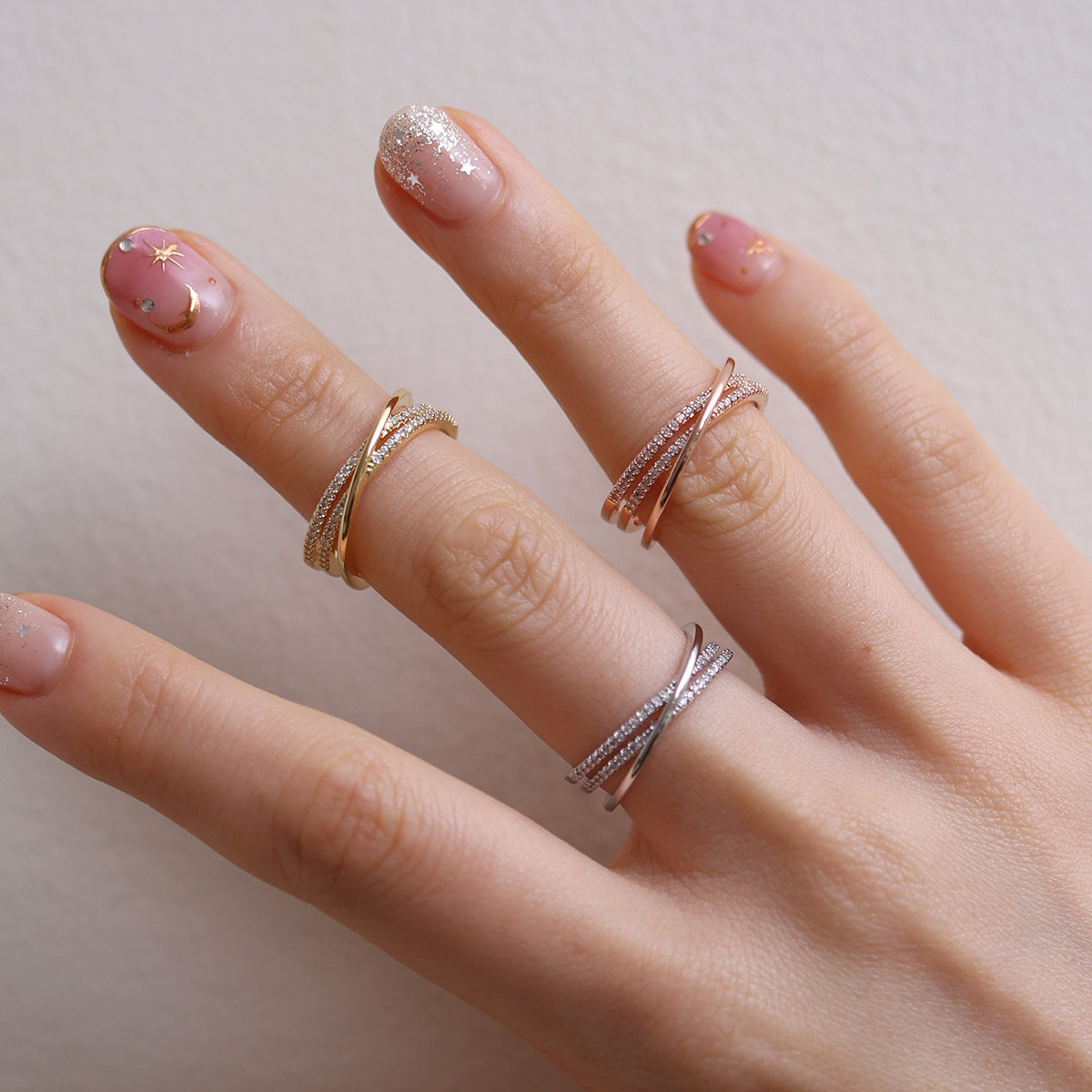 Triple layered ring
