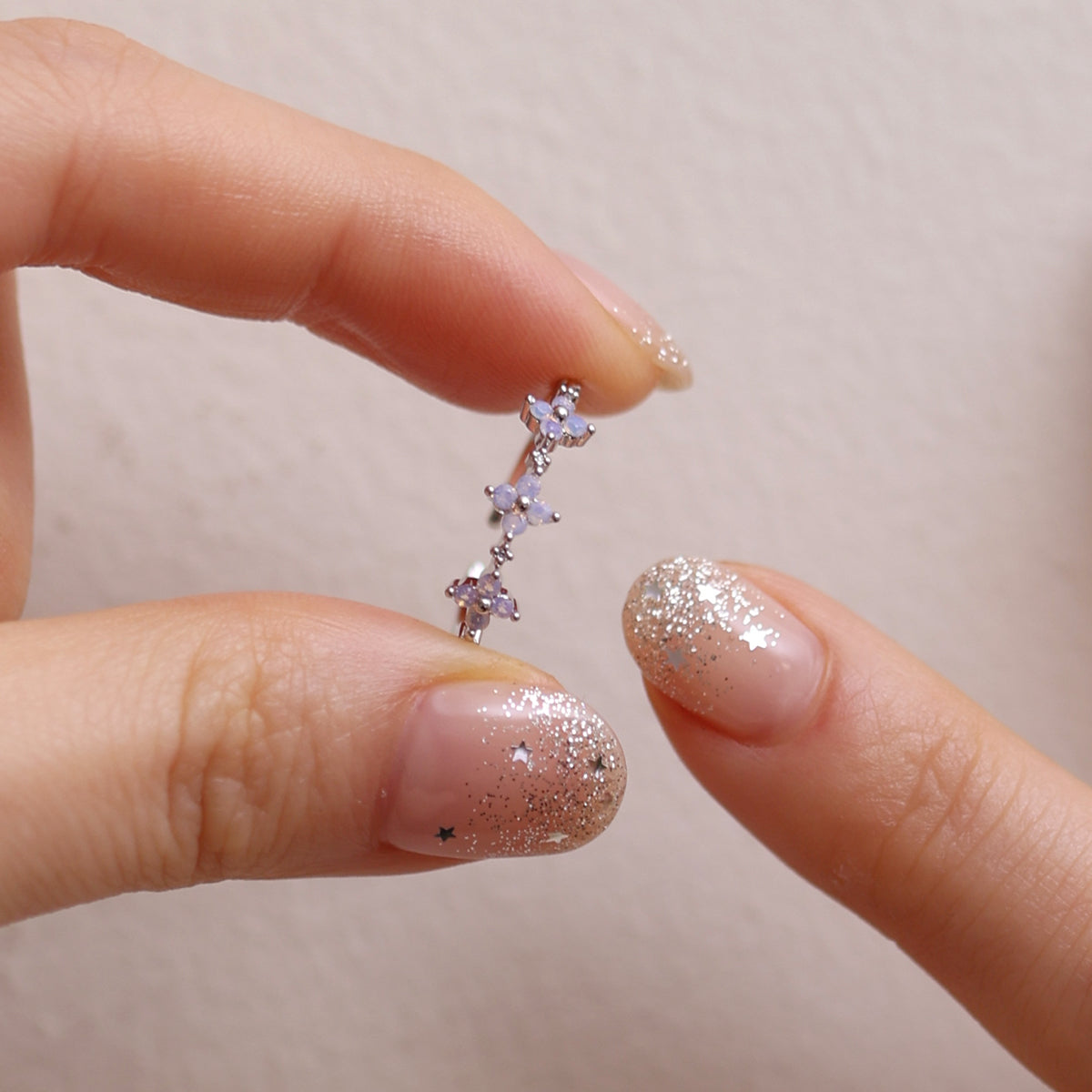 Moonstone daisy ring