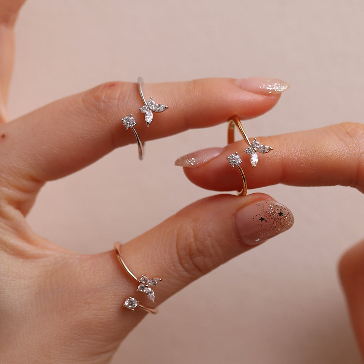 Butterfly cubic ring