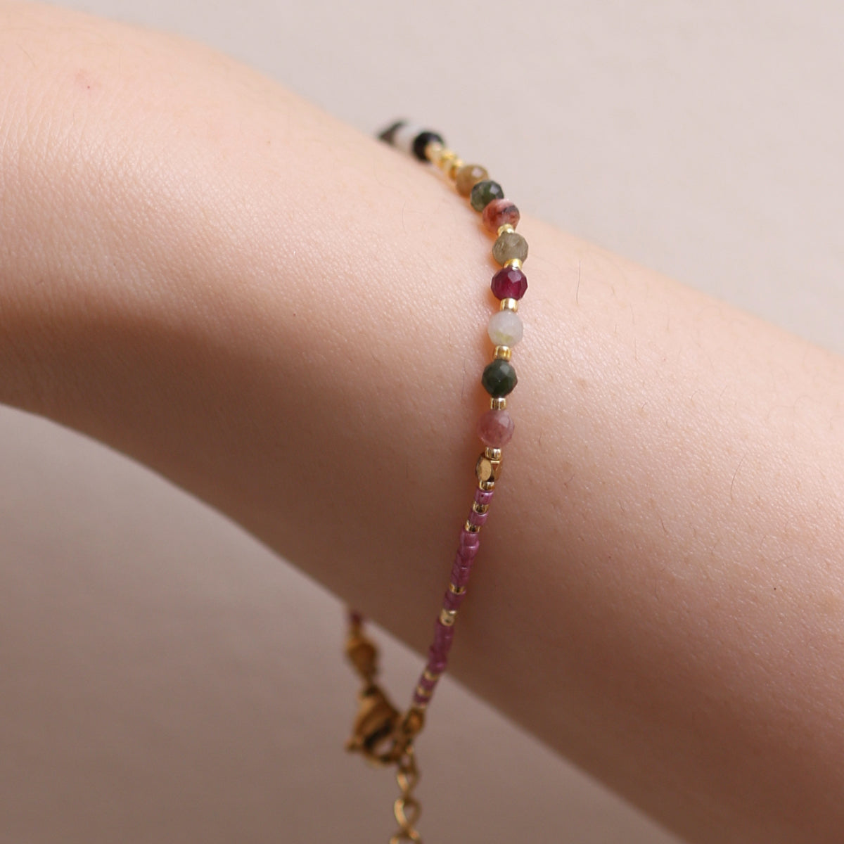 Tourmaline beaded bracelet