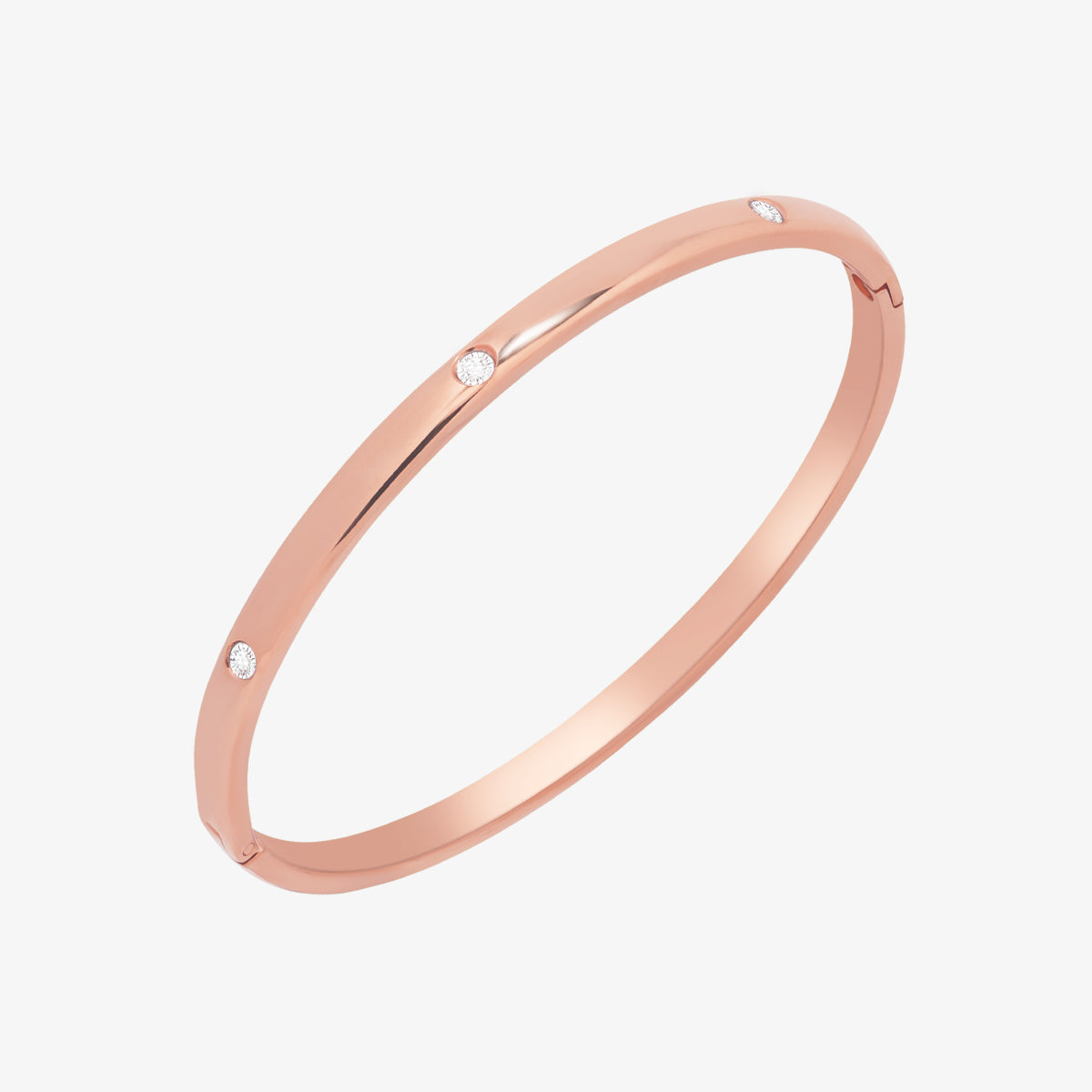 Thin Cubic Bangle precision-crafted with cubic design elements, offering a minimalist aesthetic, lightweight comfort, and versatile elegance for standalone wear or stylish layering.