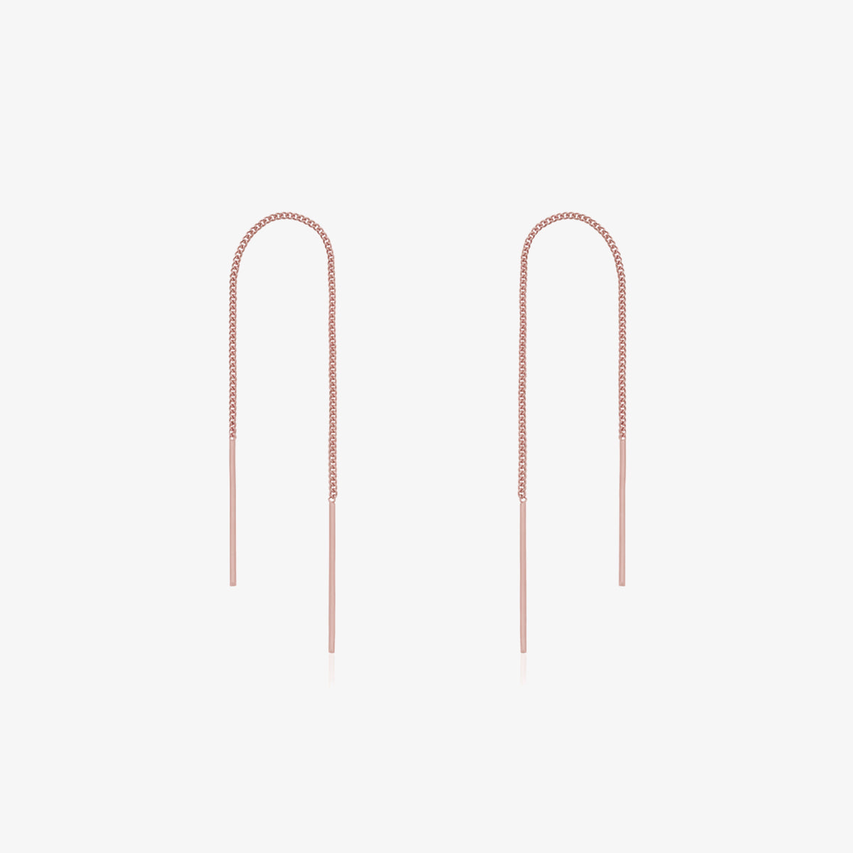 Drop stick short threader earrings