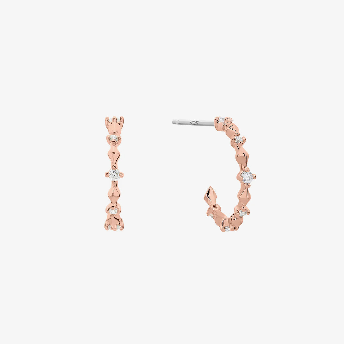 Cubic hoop earrings
