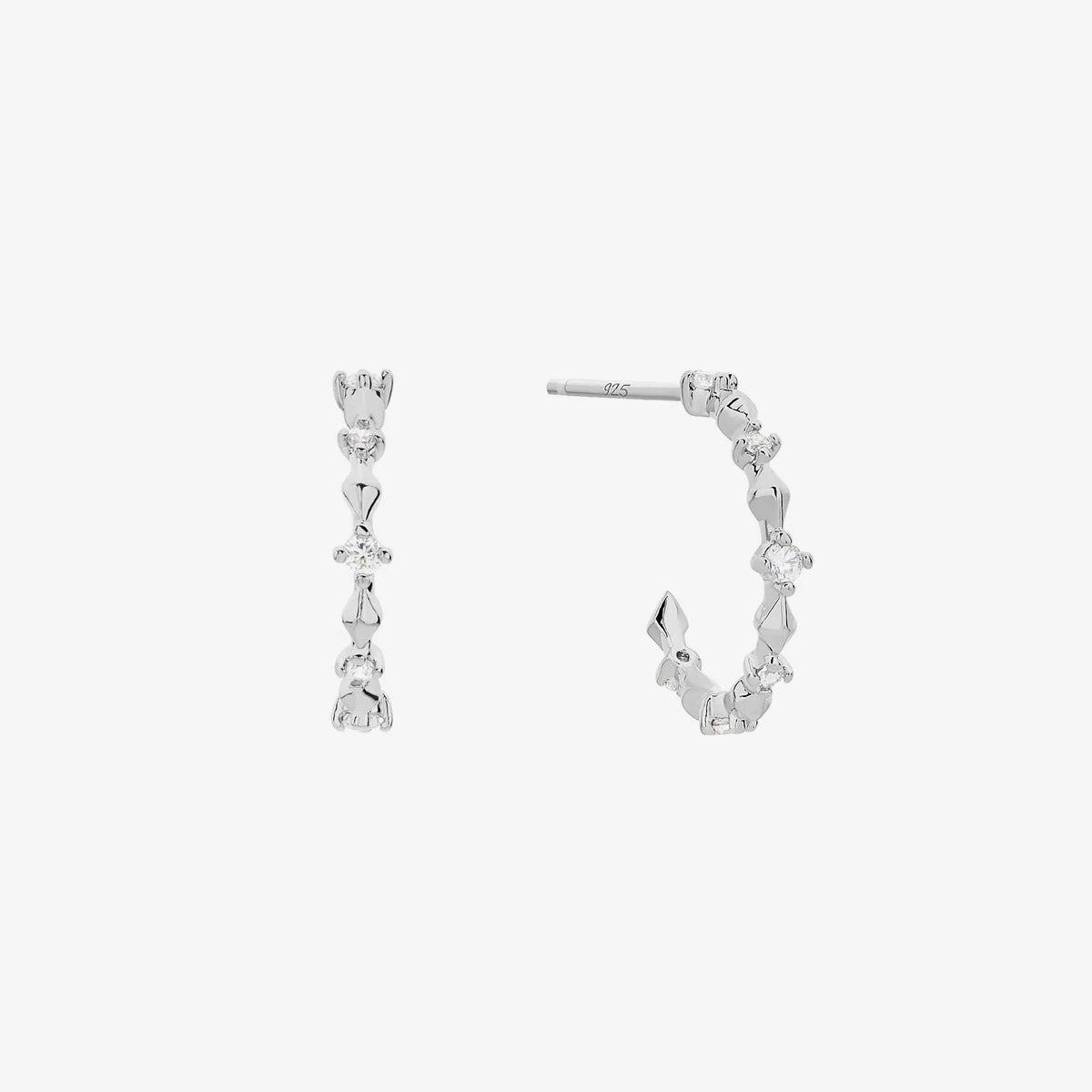Cubic hoop earrings