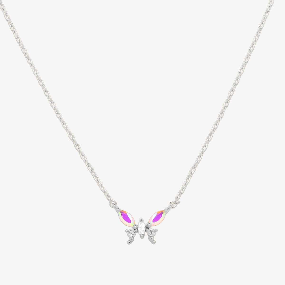 Smoked topaz butterfly necklace