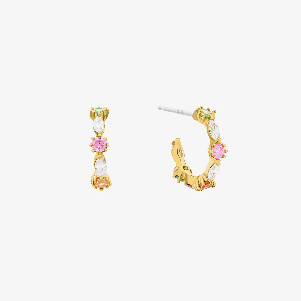 Pastels Semi Circle Earrings