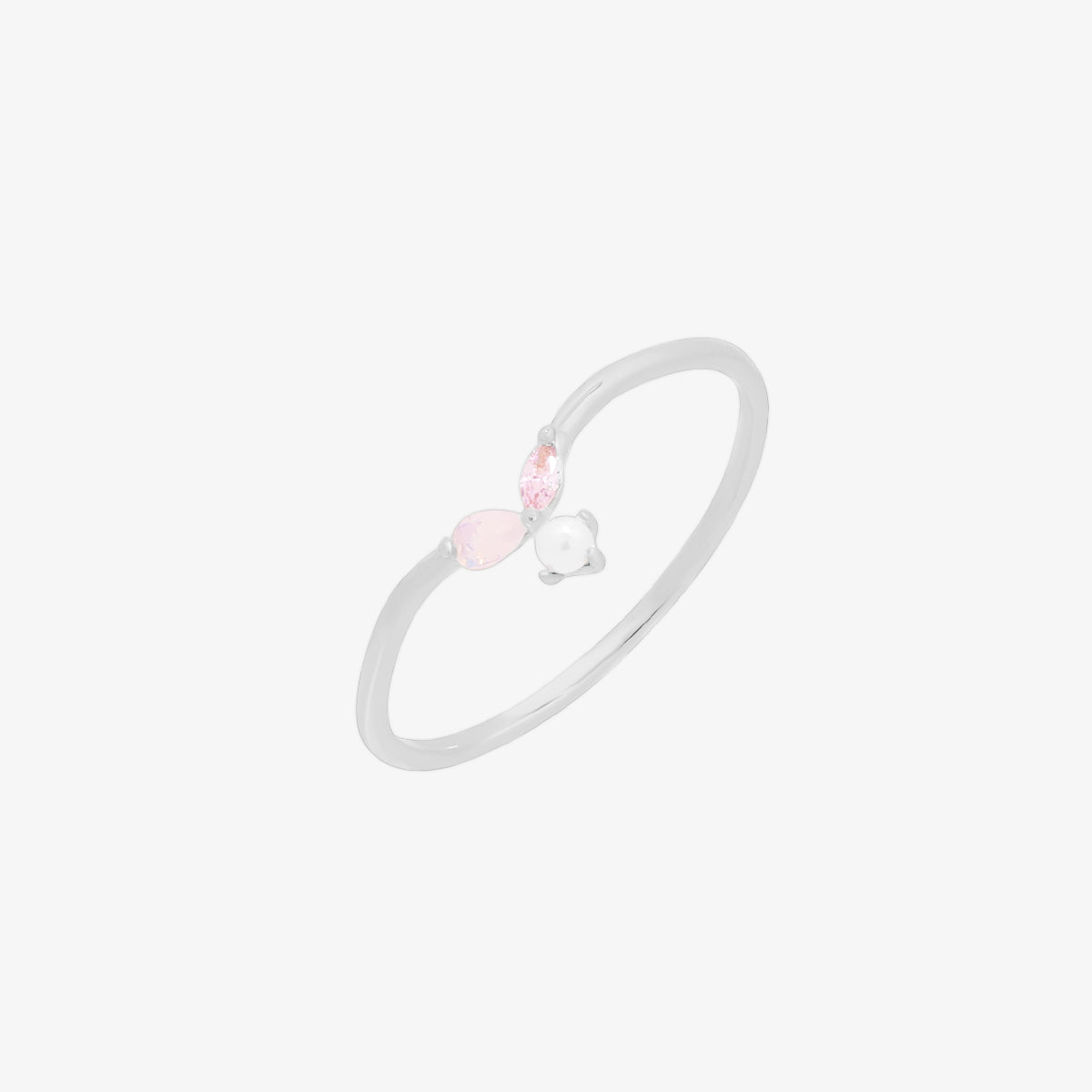 Pearl Pink Gemstone Ring featuring a beautiful pink gemstone, expertly crafted with high-quality materials for a timeless and elegant look.