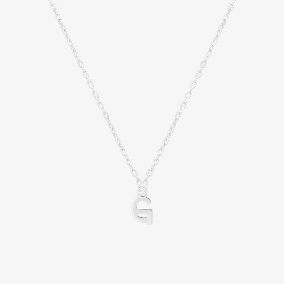 Classic initial pendant necklace featuring a polished letter charm on a delicate chain, showcasing a timeless and elegant design.