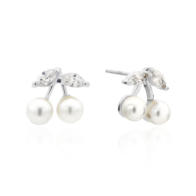 Pearl cherry earrings
