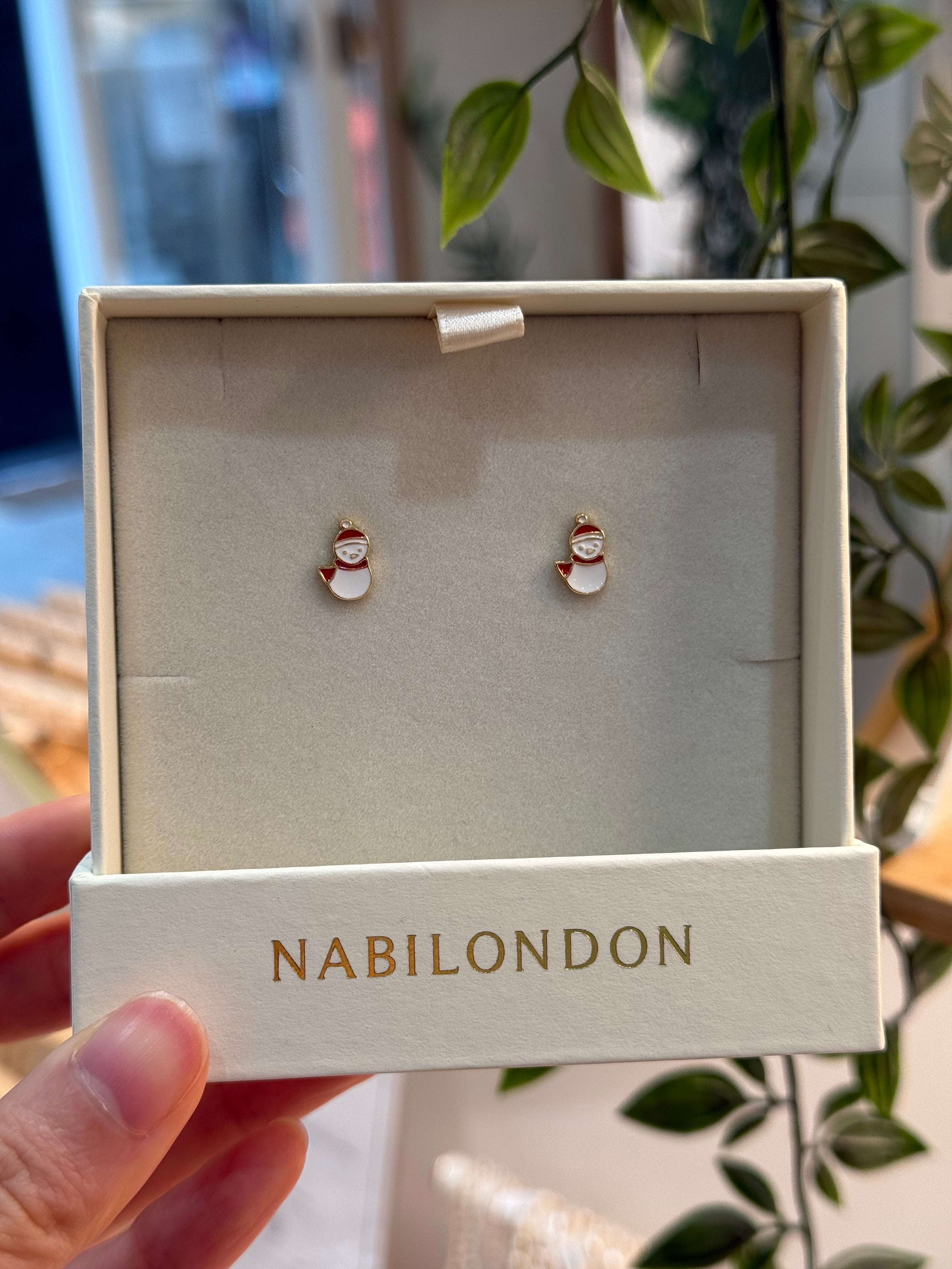 Christmas snowman santa claus earrings