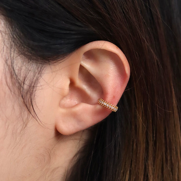 Dotted Cubic Ear Cuff
