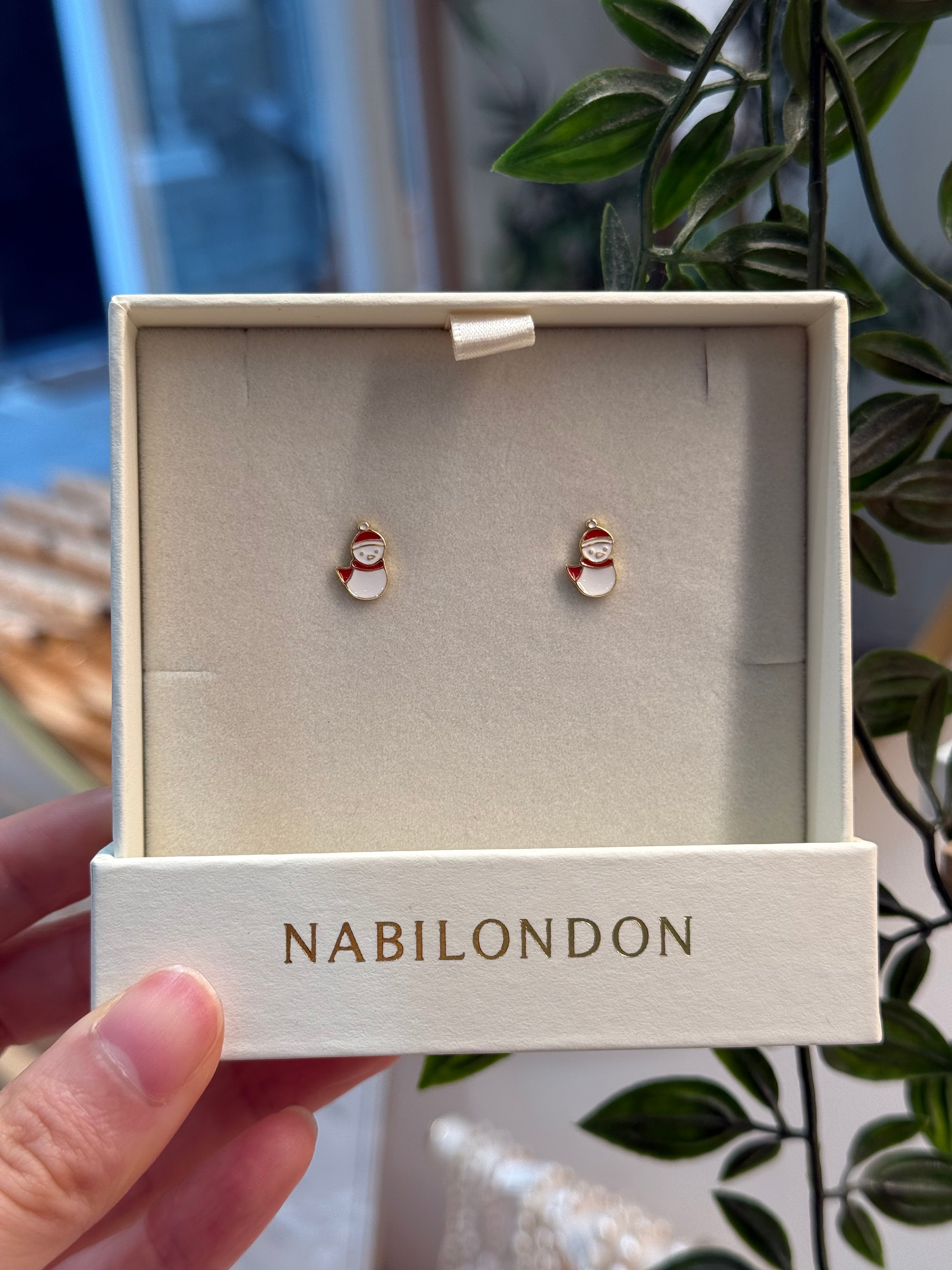 Christmas snowman santa claus earrings