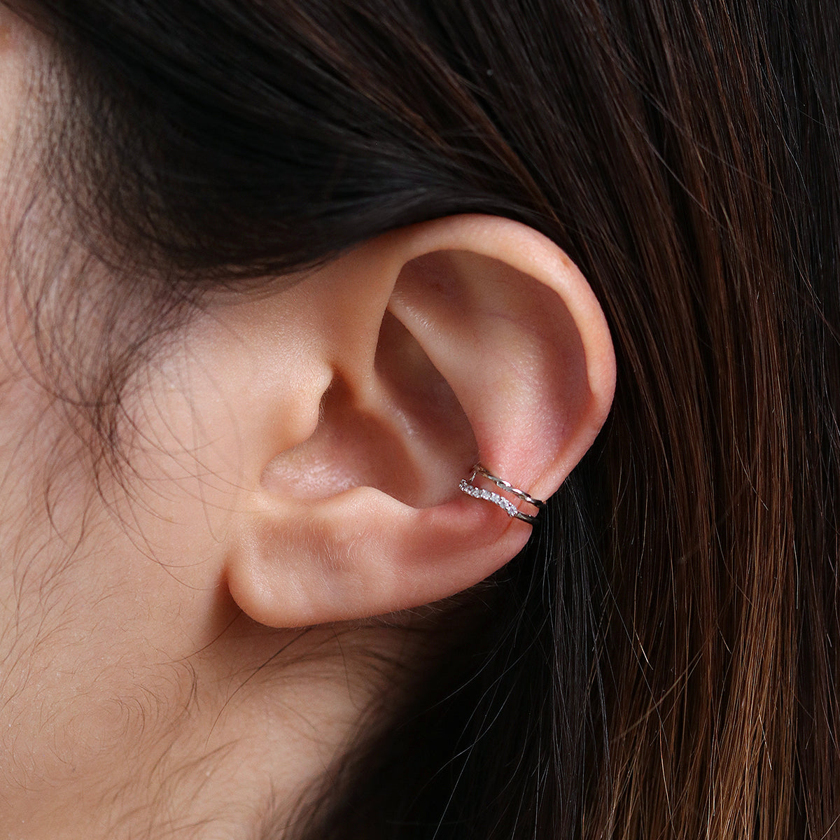 Double Cubic Ear Cuff