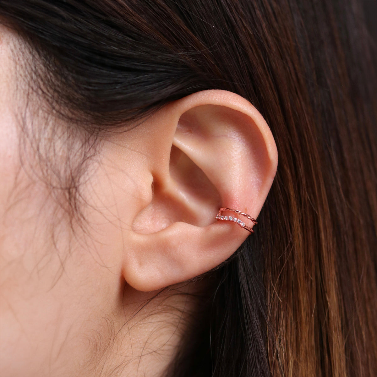 Double Cubic Ear Cuff