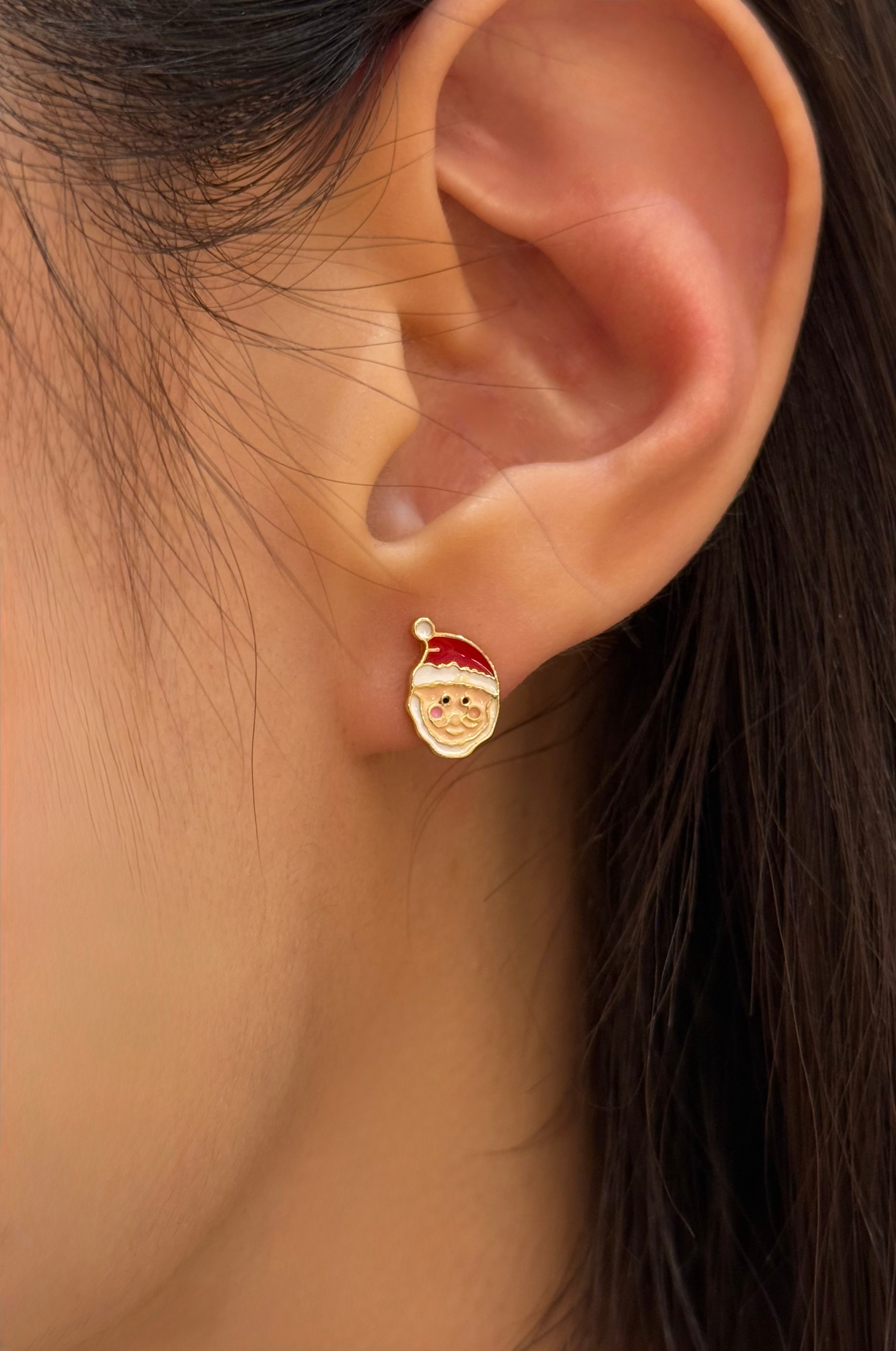 Christmas santa claus earrings