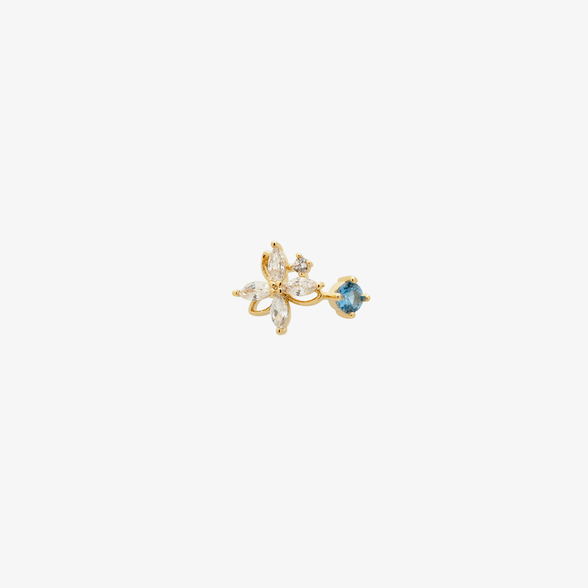 Blue Flower Ear Cuff