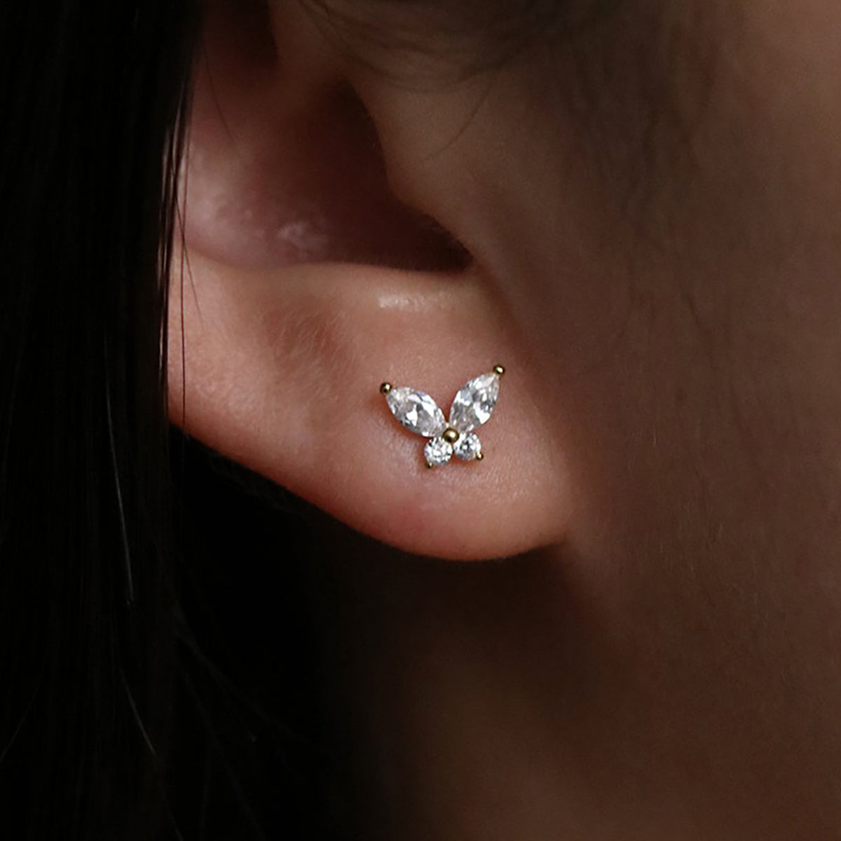 Cubic Butterfly Earrings
