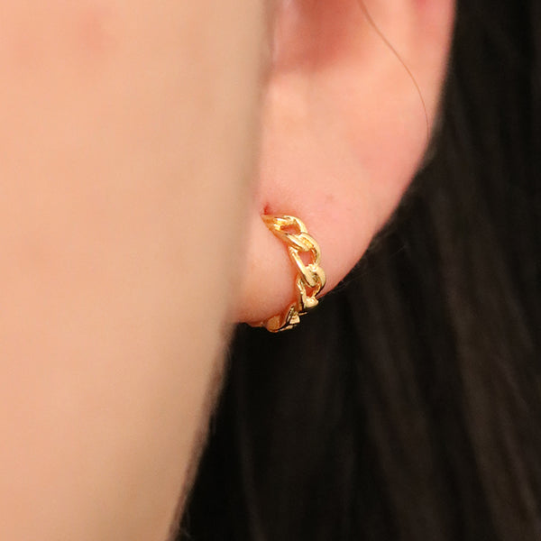 8mm rope huggie earrings (pair)