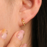 8mm rope huggie earrings (pair)
