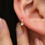 Cubic charm huggie earring
