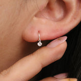 Cubic charm huggie earring