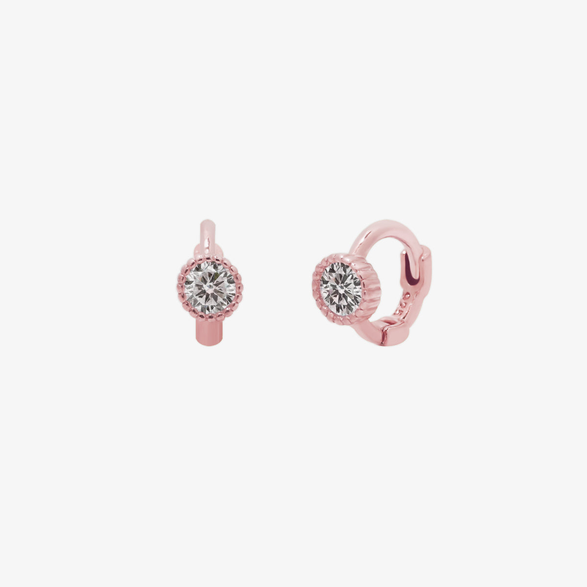 Single cubic huggie earring