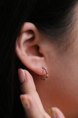 Cubic hoop earrings