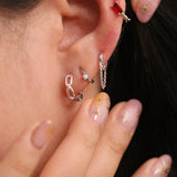 Chain huggie earrings