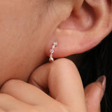 Pastel cubic huggie earrings