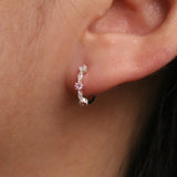 Pastel cubic huggie earrings