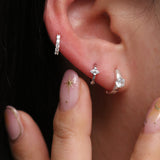 Crown huggie earring