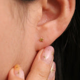 Tiny star stud earrings