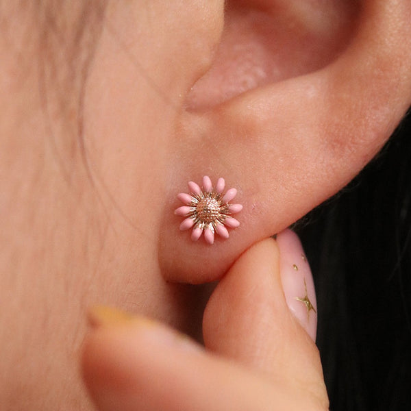 Coloured daisy earrings