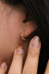 Cascade Sparkle Semi-Hoop Earrings
