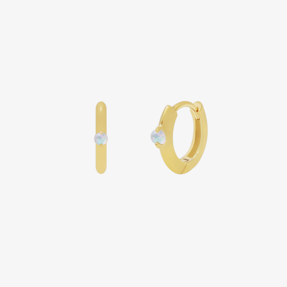 Opal Bold Huggie Earring