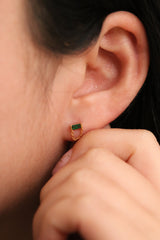 Green onyx Chandelier Chain Dangle Earrings
