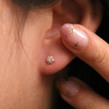 Tiny Flower Sparkle Earrings