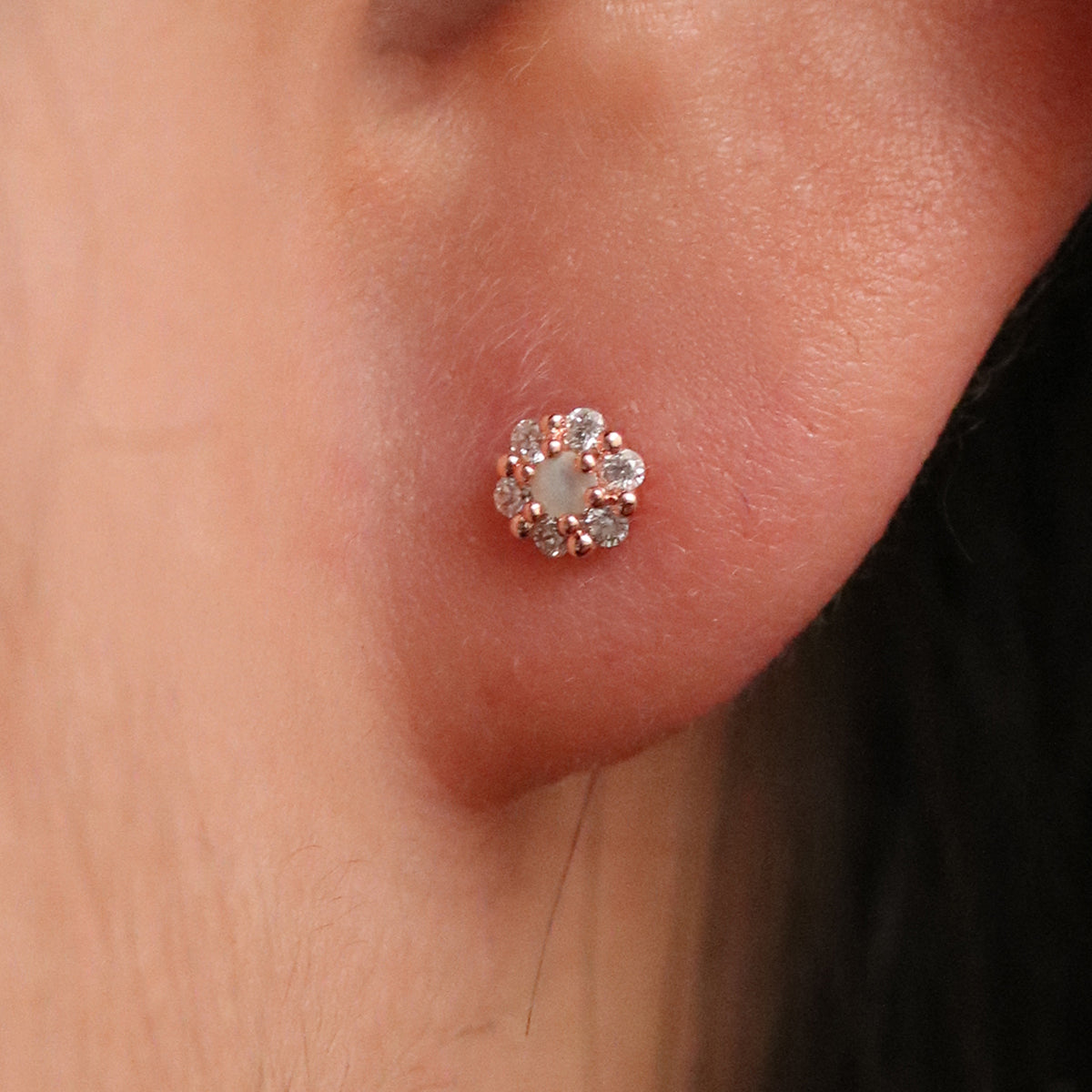 Tiny Flower Sparkle Earrings