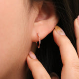 Simple Sparkle Semi-Hoop Earrings