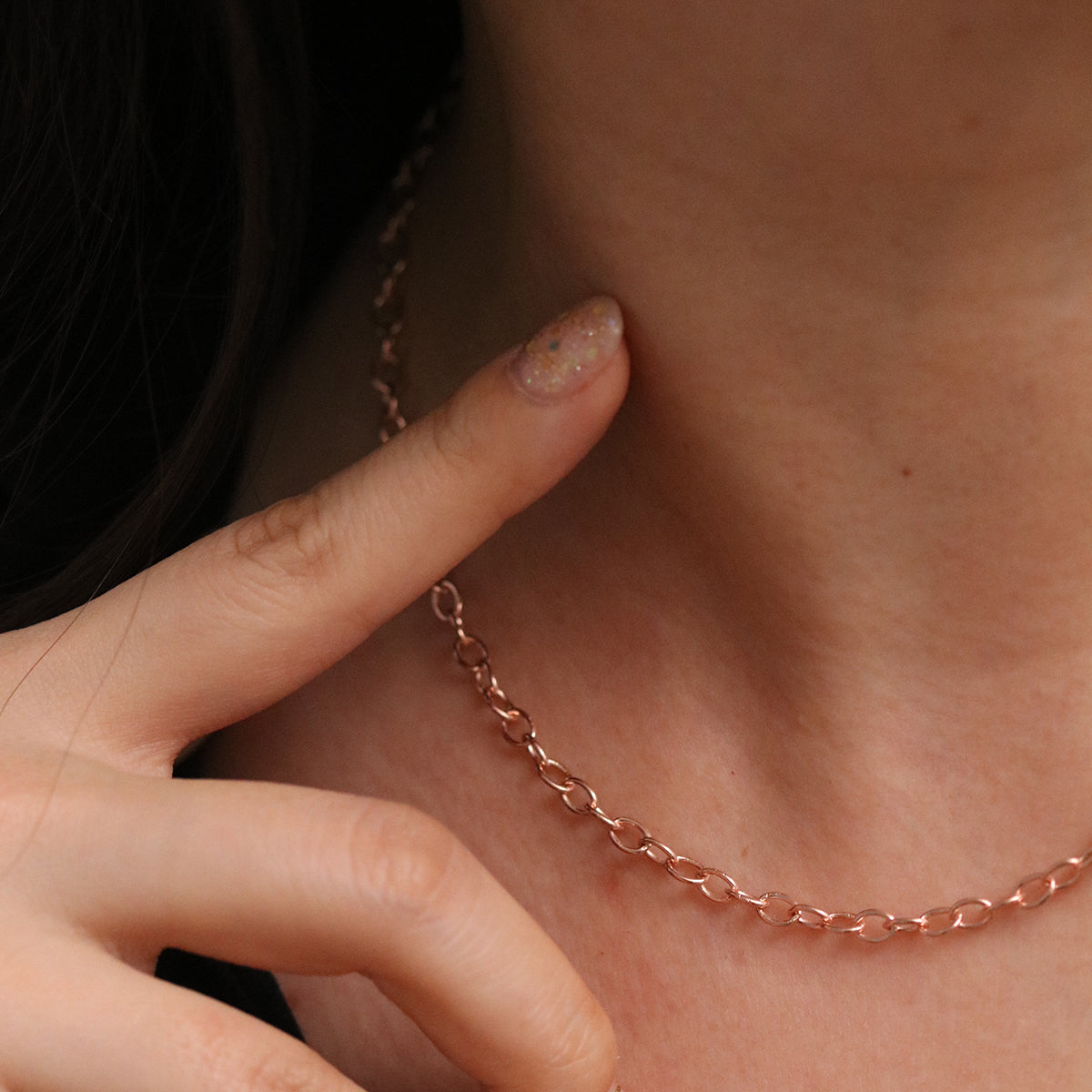 Medium oval chain necklace