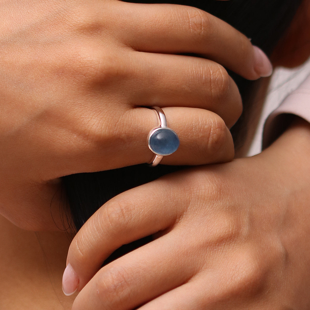 Blue gemstone ring