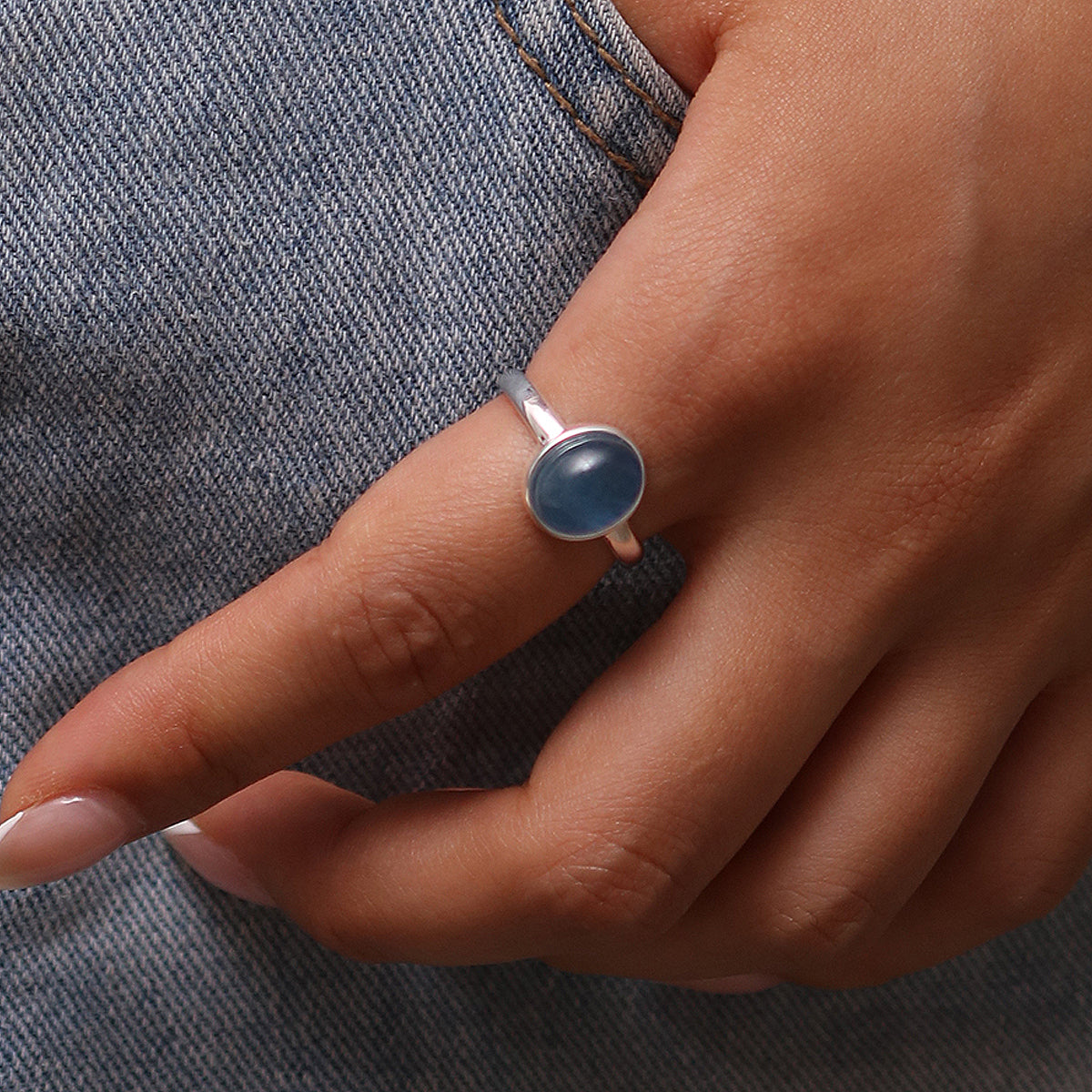 Blue gemstone ring